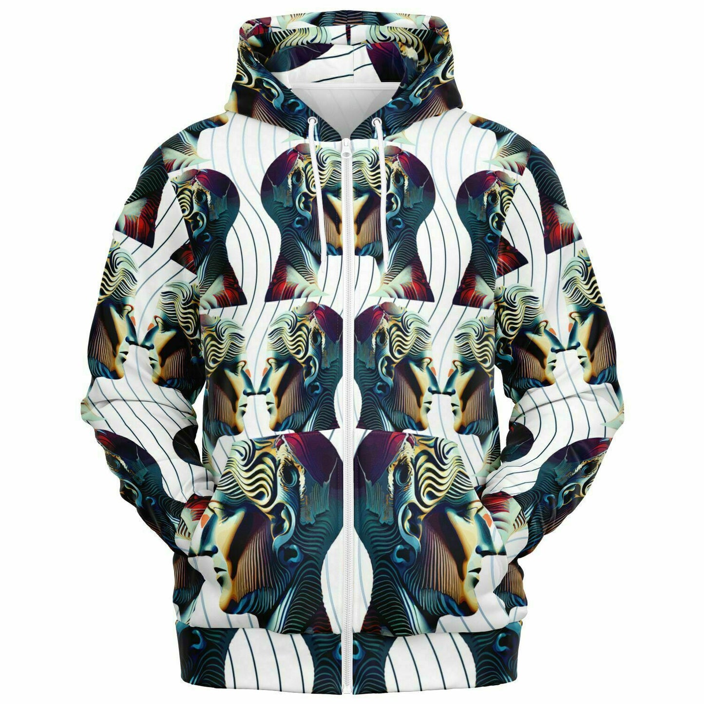 Fashion Zip-Up Hoodie - AOP Kukloso Ancients series No 6 - Free Shipping