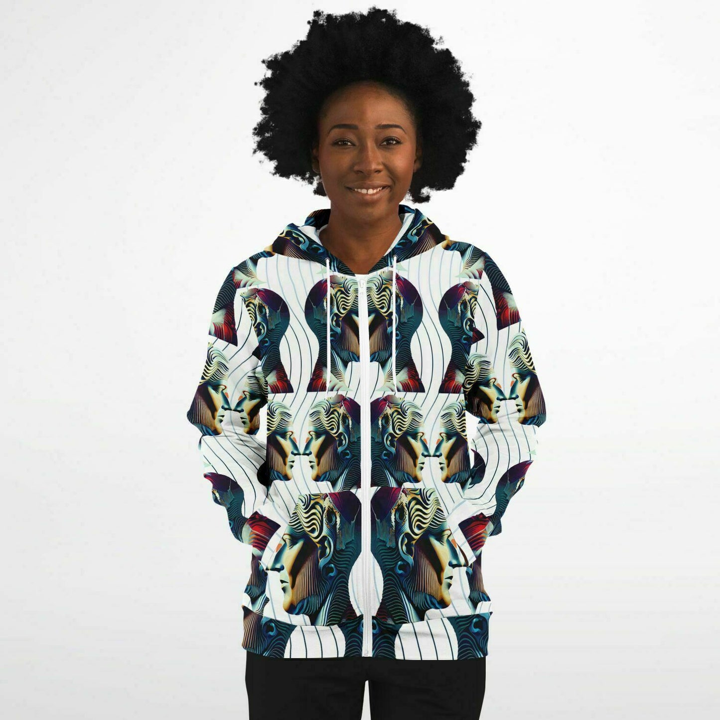 Fashion Zip-Up Hoodie - AOP Kukloso Ancients series No 6 - Free Shipping
