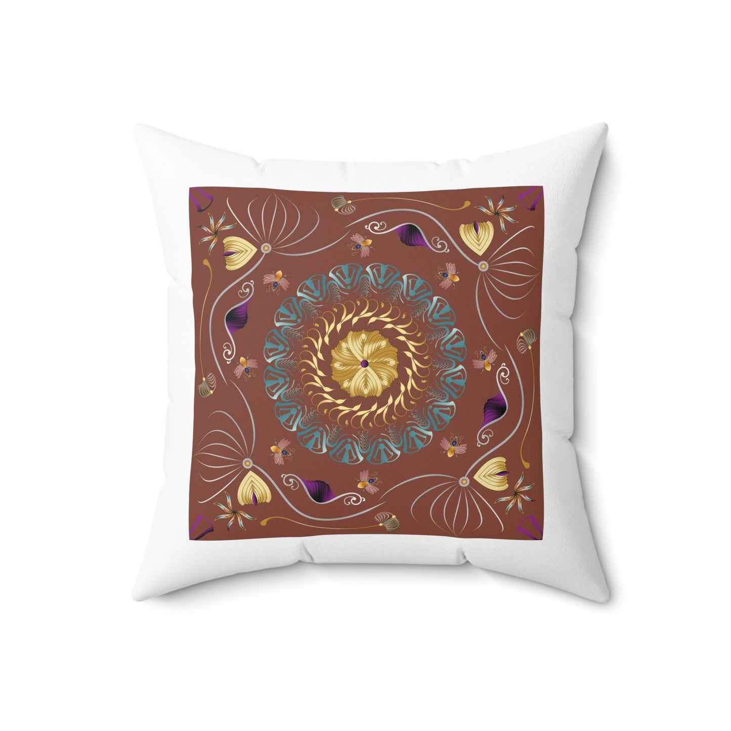 Spun Polyester Square Pillow Kukloso Ancient Geometrica No 34 - Free Shipping