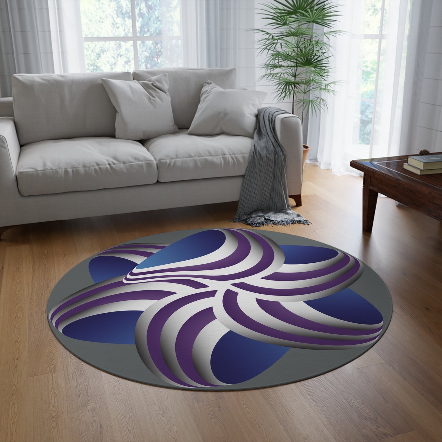 Round Rug Kukloso Ice Cream Swirls No 3 Free Shipping