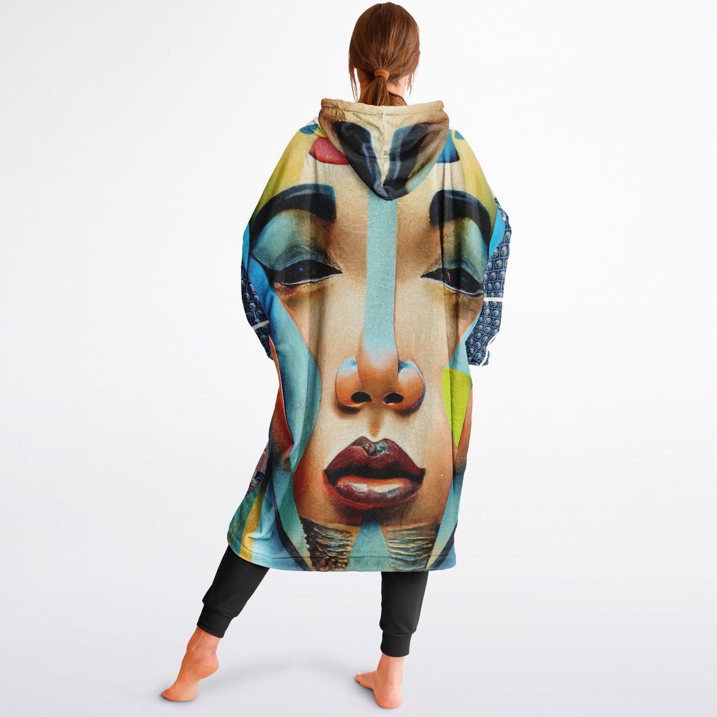 Snug Hoodie Economy - AOP Kukloso Cubist Faces No 9 - Free Shipping