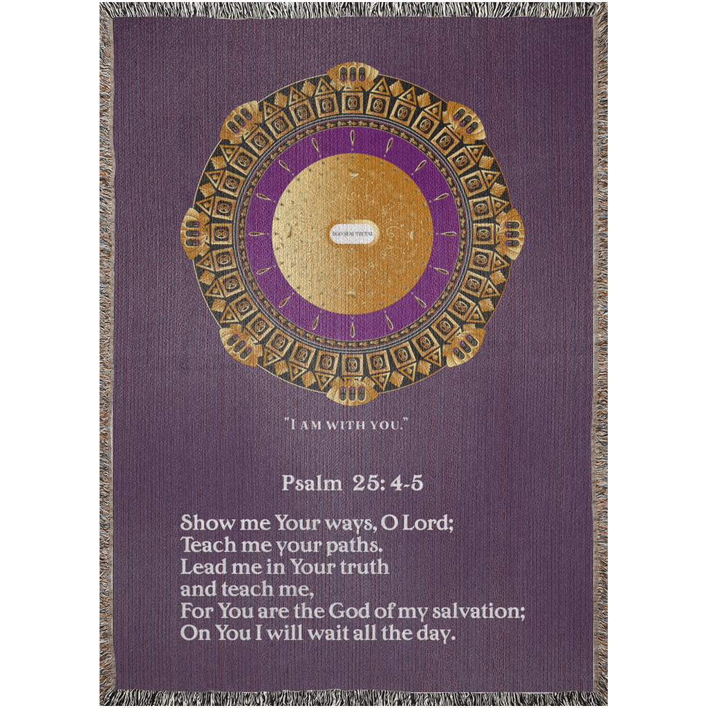 Woven Blankets Kukloso Psalm 25: 1-5 Version 1- Free Shipping