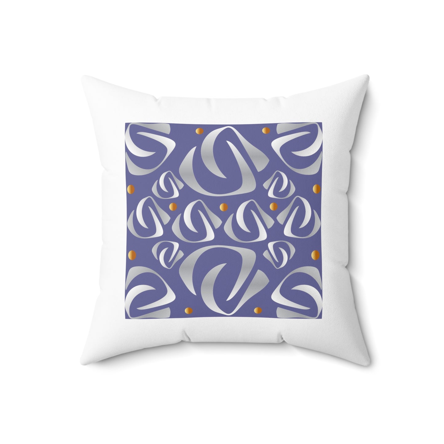 Spun Polyester Square Pillow Kukloso Fleurons No 15 - Free Shipping