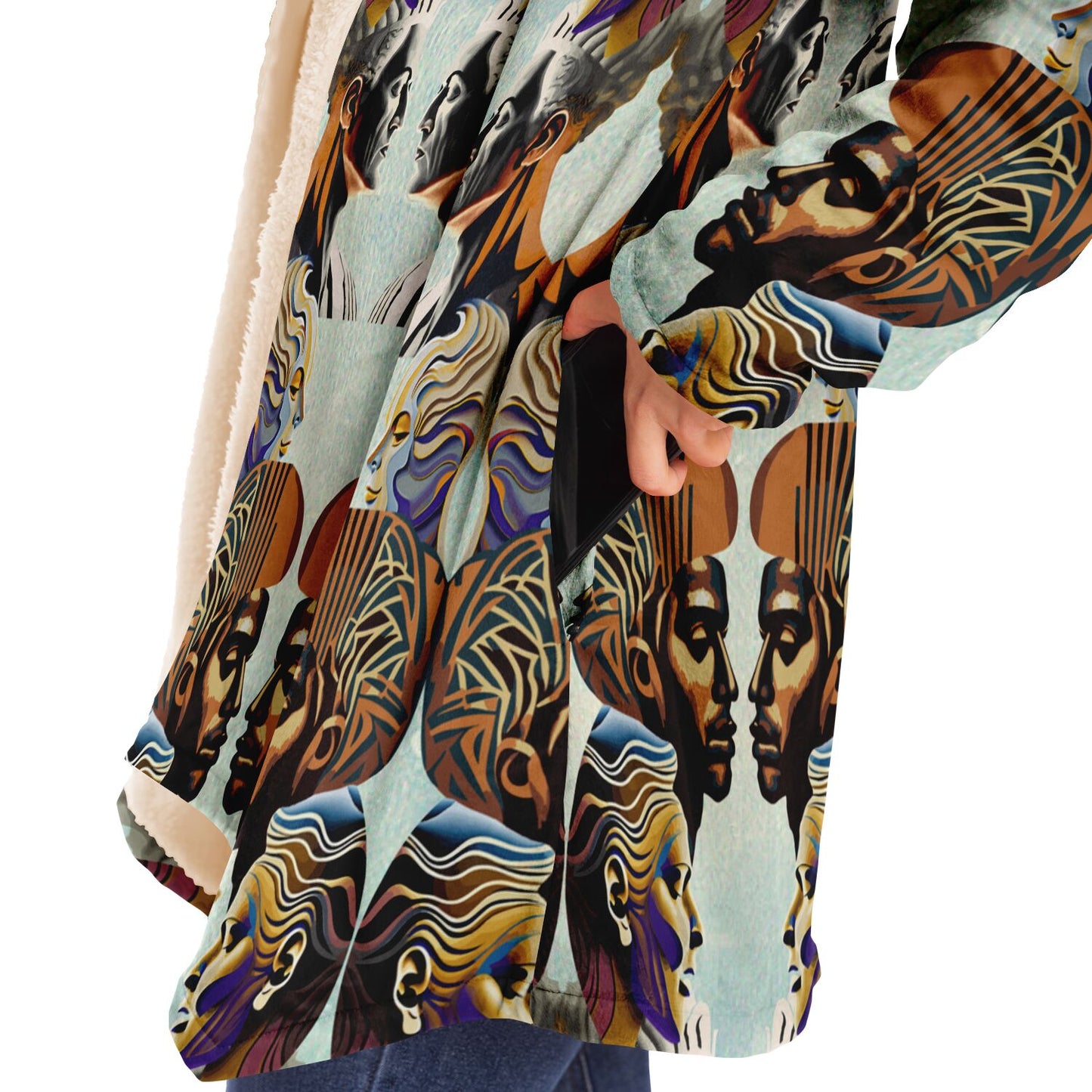 Microfleece Cloak - AOP Kukloso Ancients Series No 7 - Free Shipping