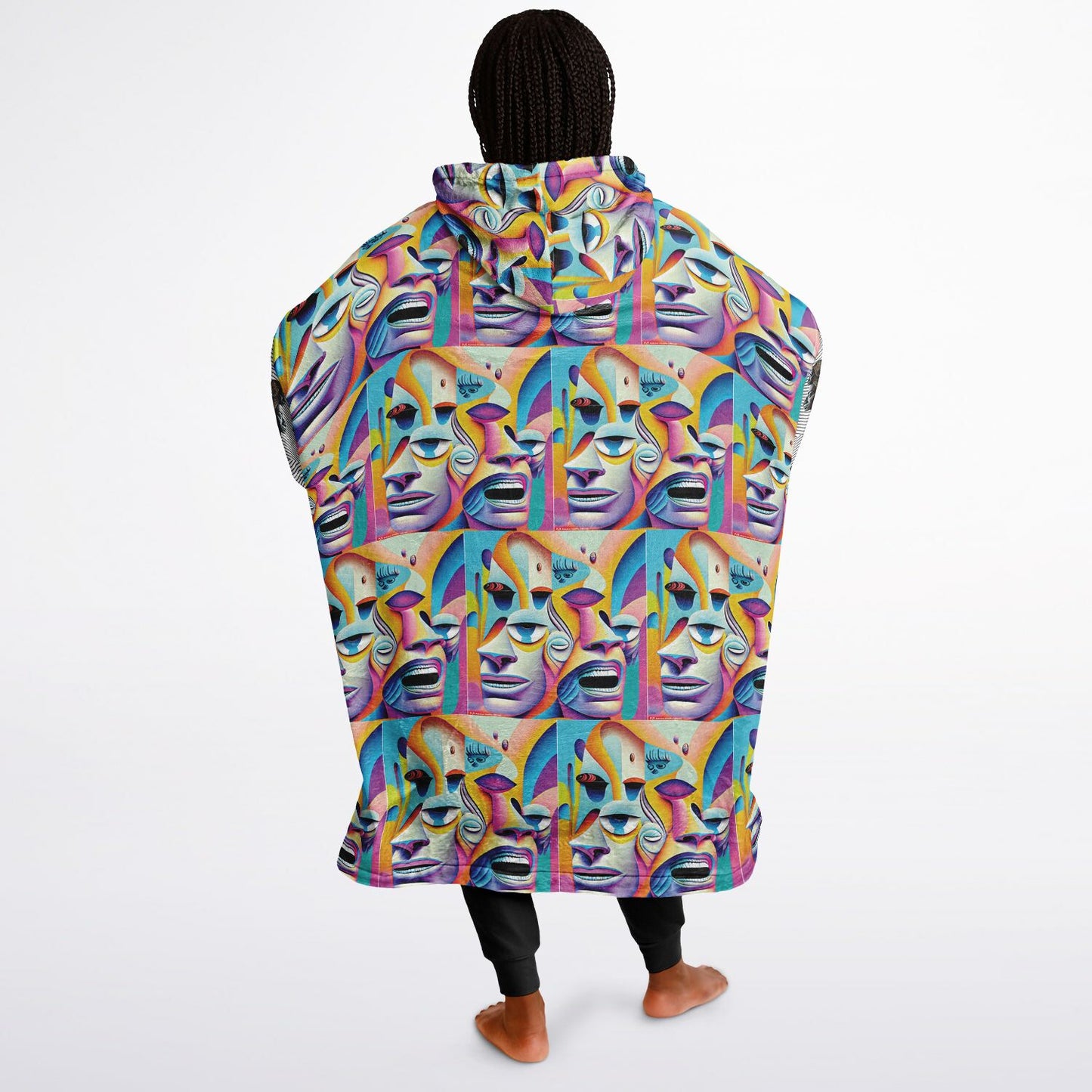 Snug Hoodie Economy - AOP Kukloso Cubist Faces No 7 A - Free Shipping