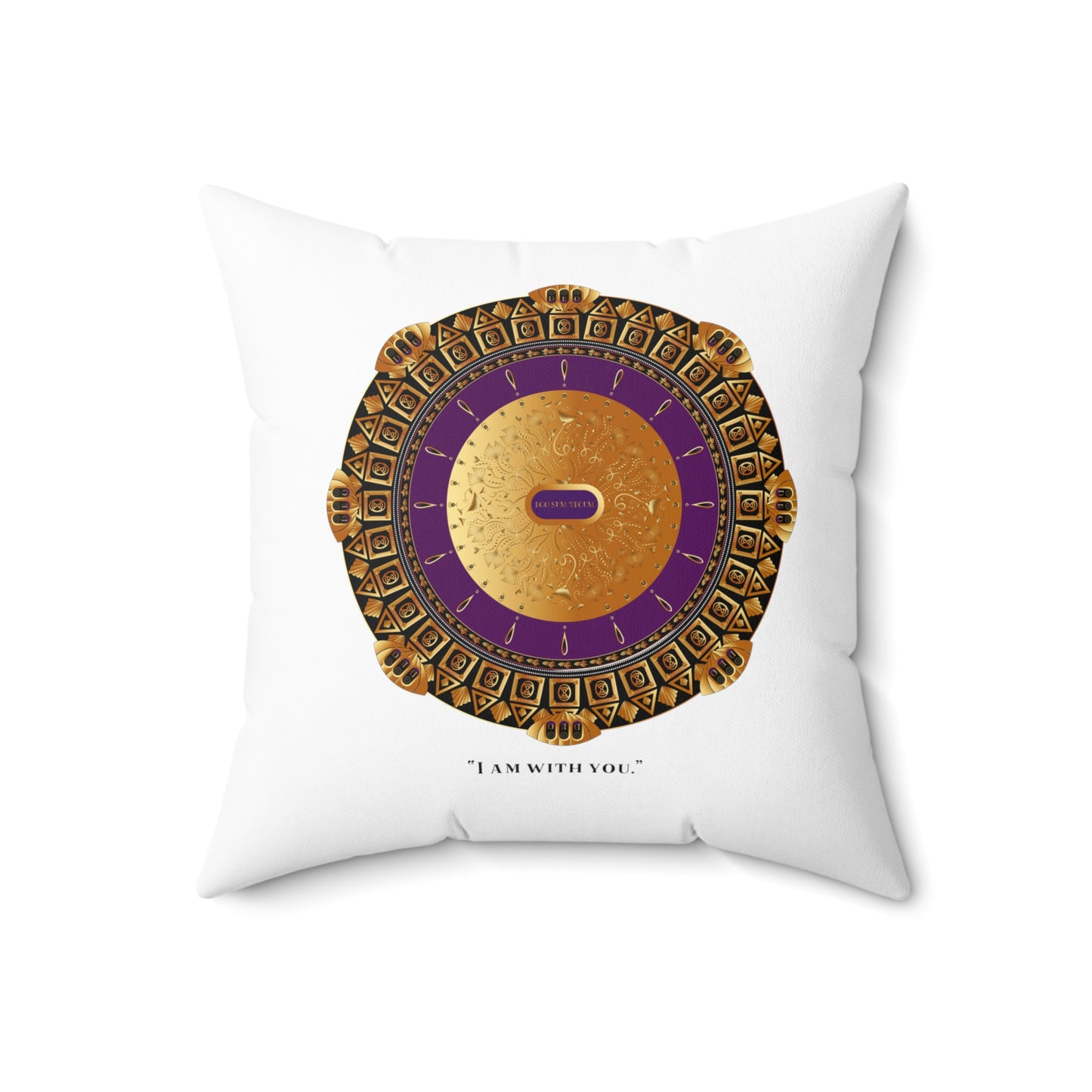 Spun Polyester Square Pillow Kukloso OVC 4277/4292 'Lord's Prayer' - Free Shipping
