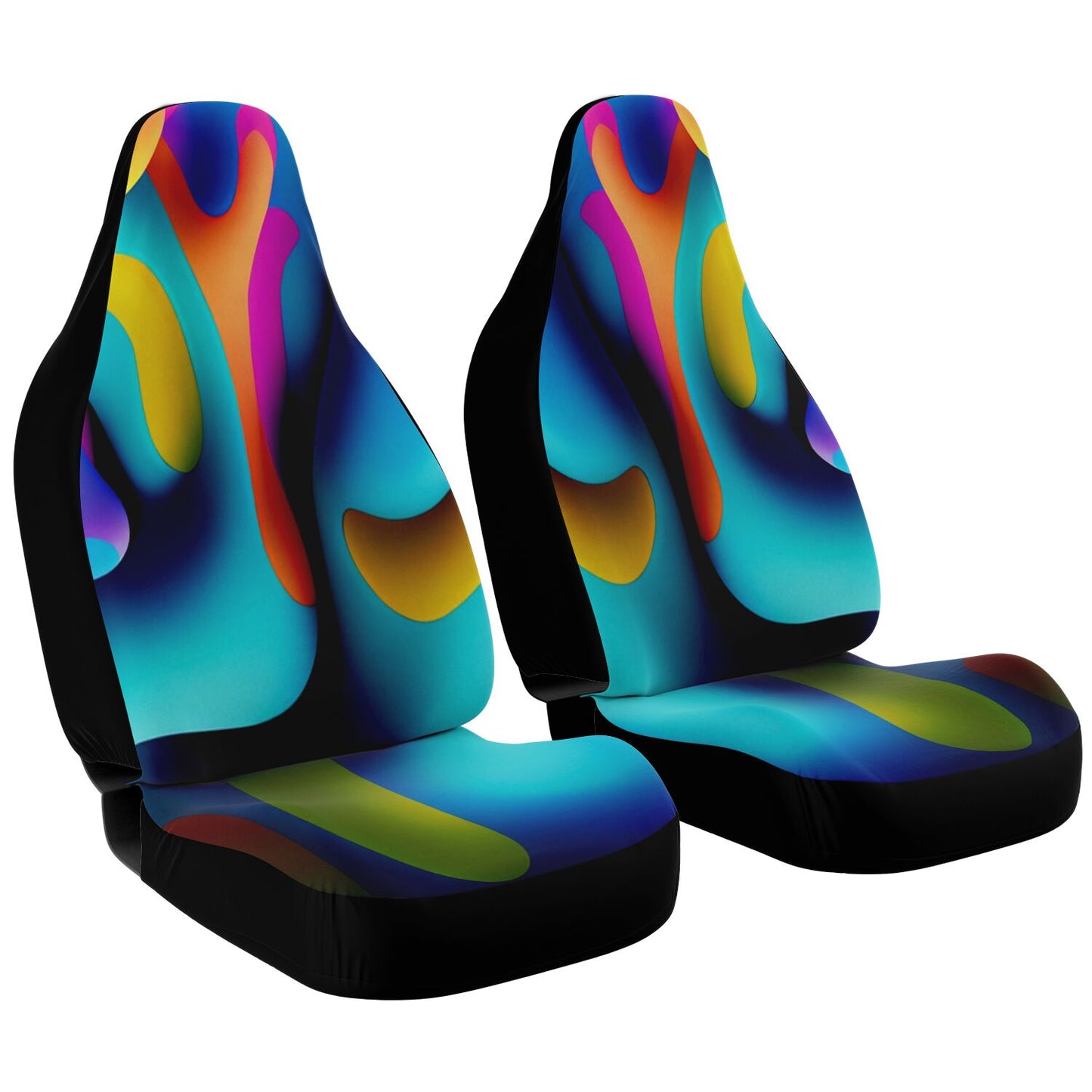 Car Seat Cover - AOP Kukloso Got Color Series Multicolored abstract shapes - Free Shipping