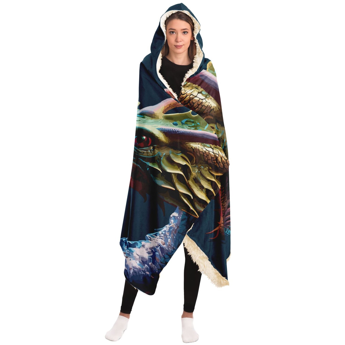 Hooded Blanket - AOP Kukloso Two Dragons No 1 - Free Shipping