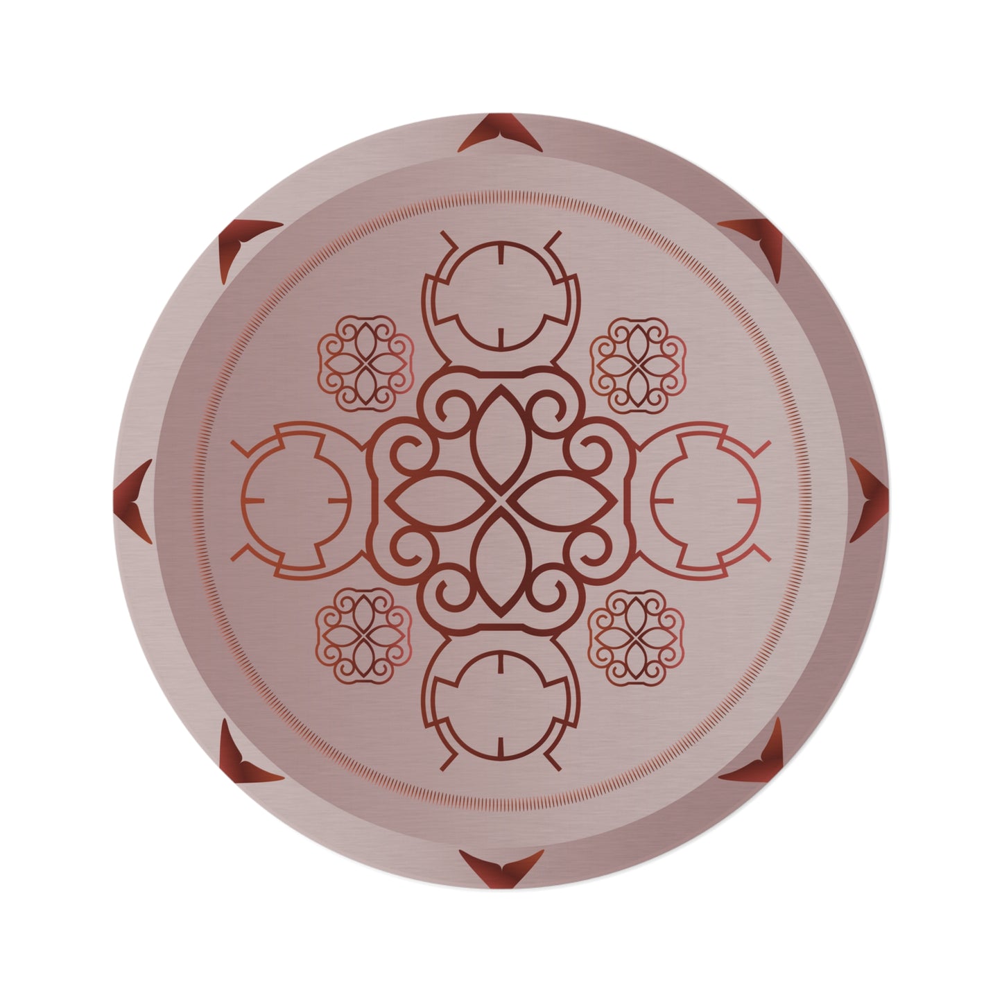 Round Rug Kukloso No 4385 Mandala Copper Free Shipping
