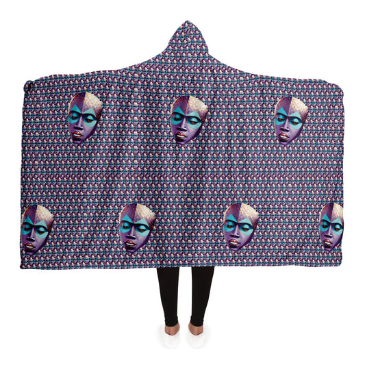 Hooded Blanket - AOP Kukloso Space Faces No 22 A - Free Shipping