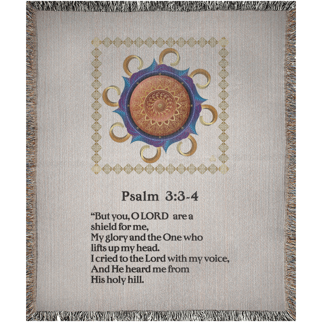 Woven Blankets Kukloso Psalm 3:3-4 - Free Shipping