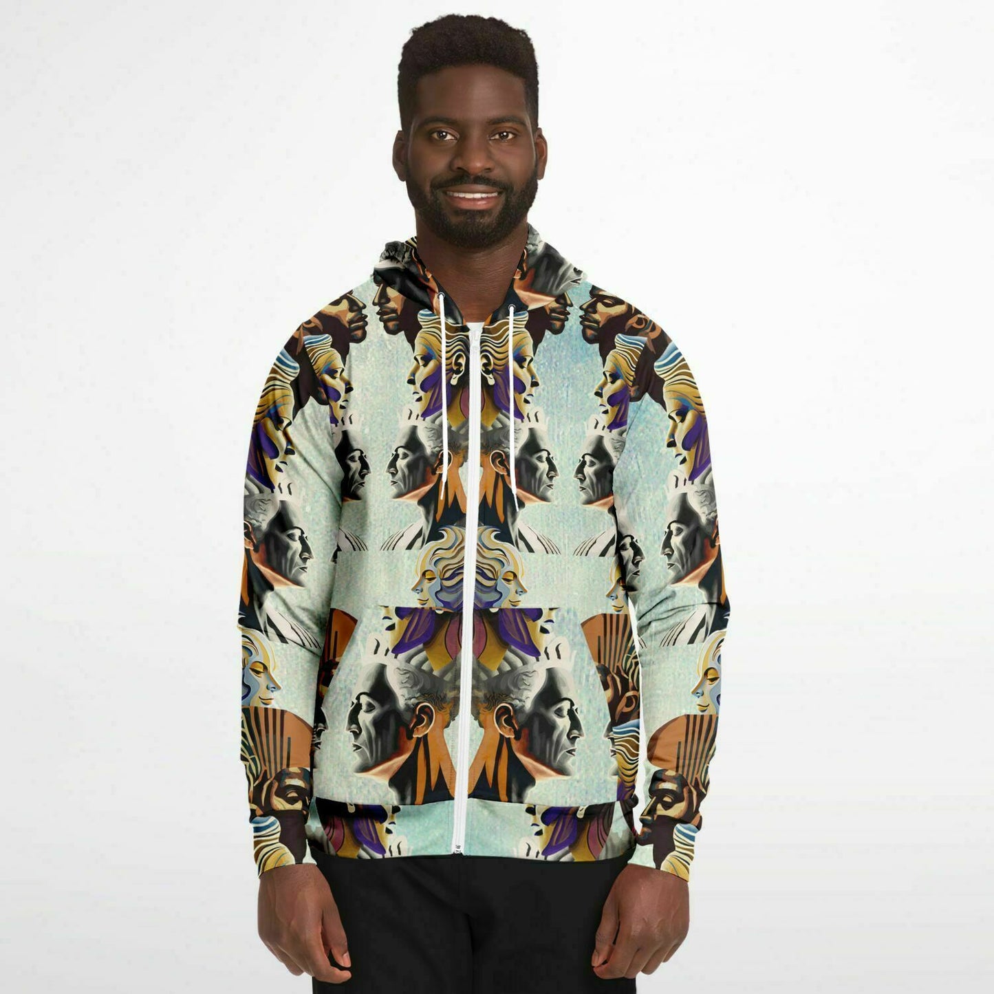 Fashion Zip-Up Hoodie - AOP Kukloso Ancients series No 7 - Free Shipping