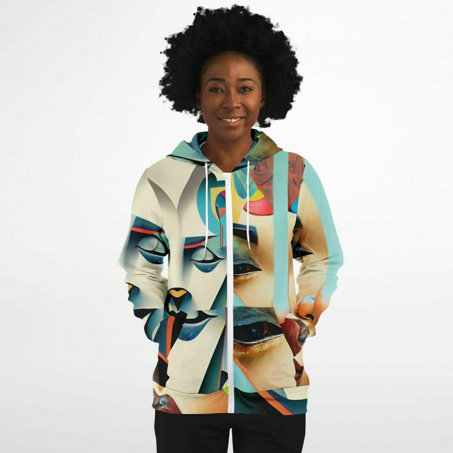Fashion Zip-Up Hoodie - AOP Kukloso Ancients series No 11 - Free Shipping