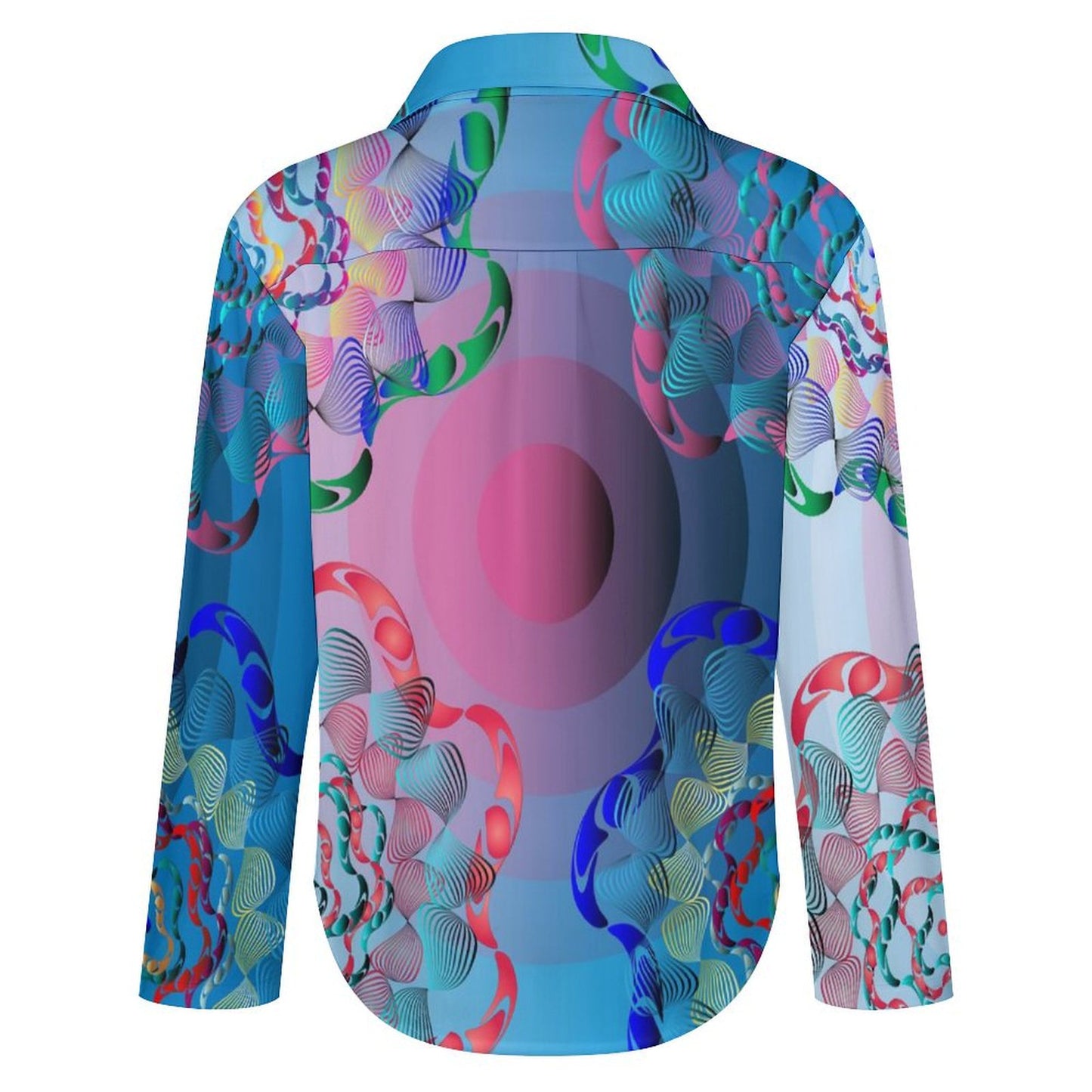 Long Sleeve Shirt Blouse Kukloso Abstract No 935