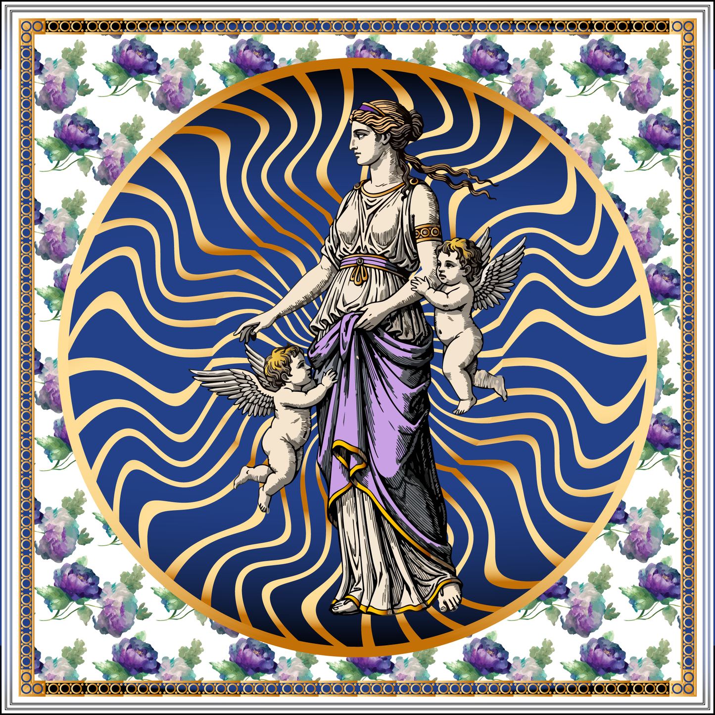 100% Silk Charmeuse Square Scarf Mythical Motherhood