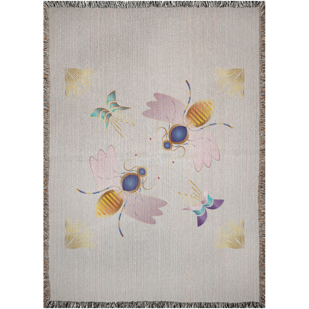 Woven Blankets Kukloso Mandala Kuklos No 4409 'Queen Bees' - Free Shipping