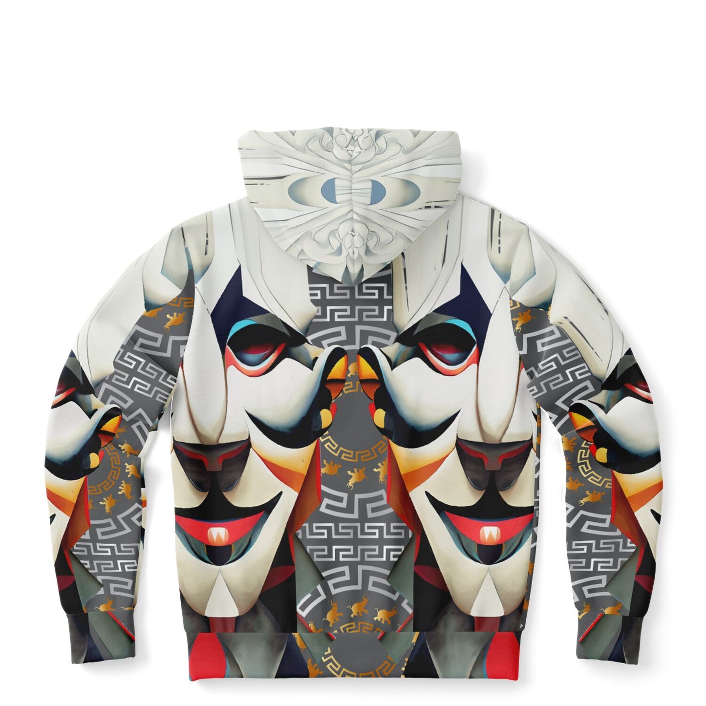 Fashion Zip-Up Hoodie - AOP Kukloso Cubist Faces No 6 - Free Shipping