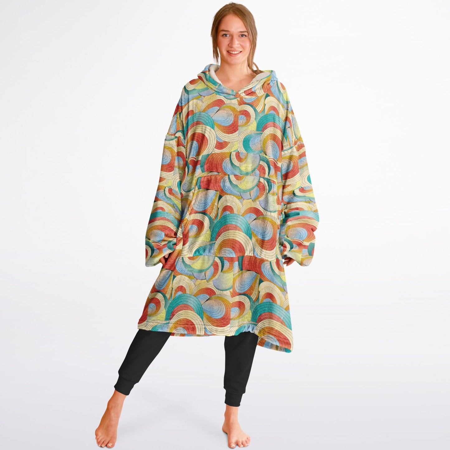 Snug Hoodie Economy - AOP Kukloso Ice Cream Swirls No 60 - Free Shipping