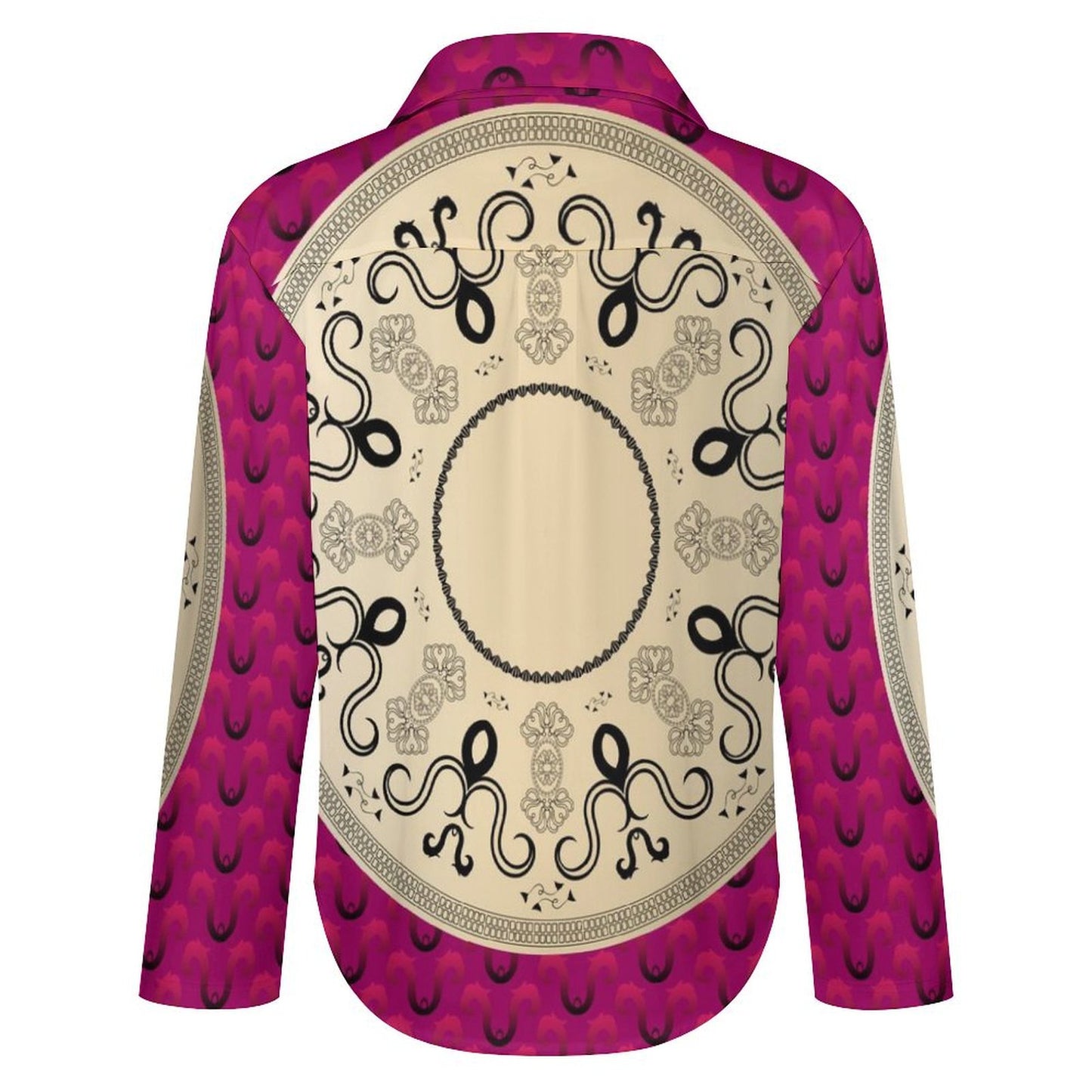 Long Sleeve Shirt Blouse Kukloso Abstract No 1776