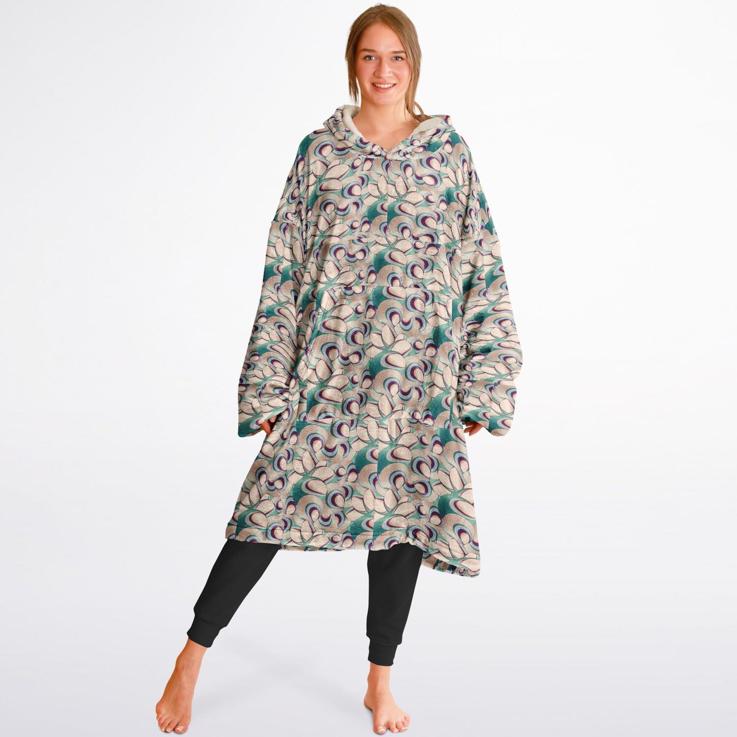 Snug Hoodie Economy - AOP Kukloso Ice Cream Swirls No 54 - Free Shipping