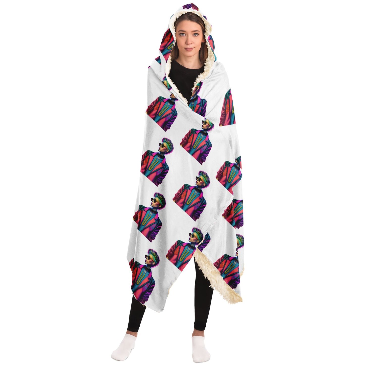 Hooded Blanket - AOP Kukloso Punk Chic No 1 - Free Shipping