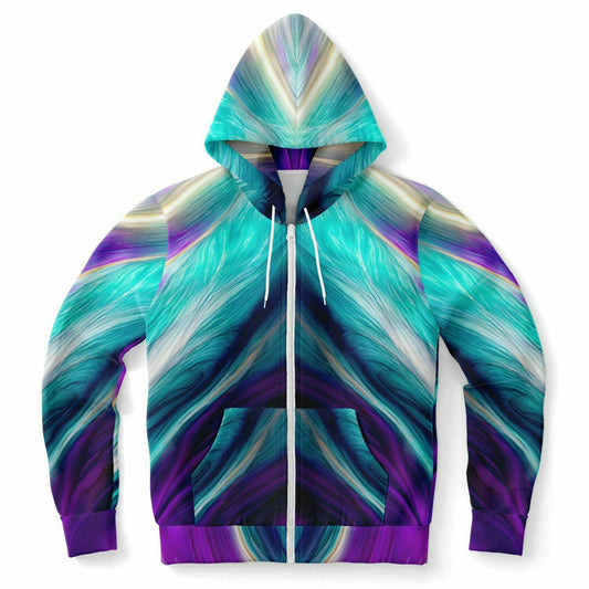 Fashion Zip-Up Hoodie - AOP Kukloso Got Color Series No 28 - Free Shipping