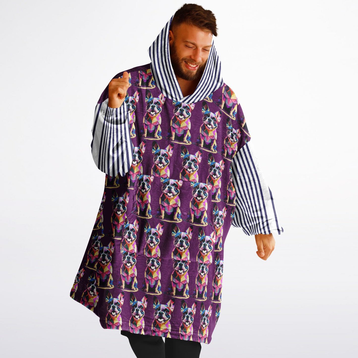 Snug Hoodie Economy - AOP Kukloso Cubist French Bulldog - Free Shipping