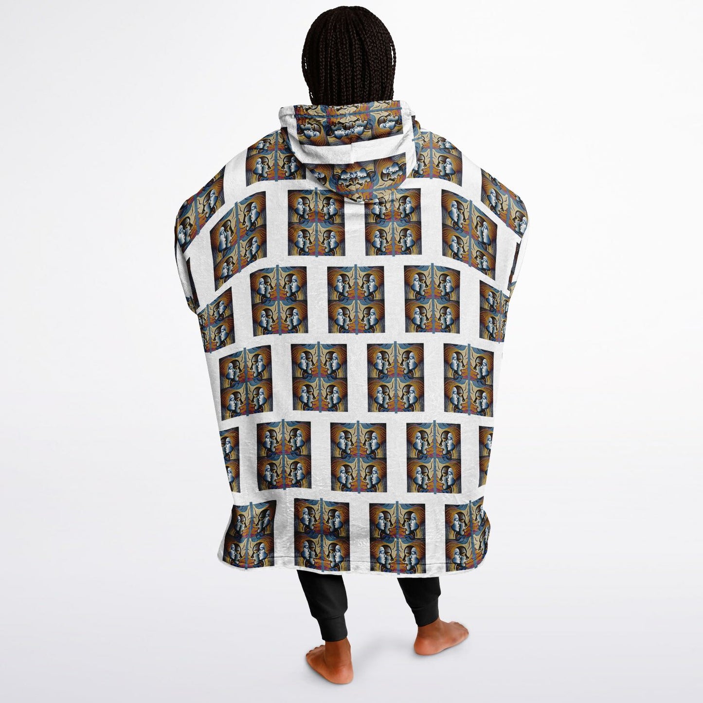 Snug Hoodie Economy - AOP Kukloso Cubist Faces No 48 - Free Shipping