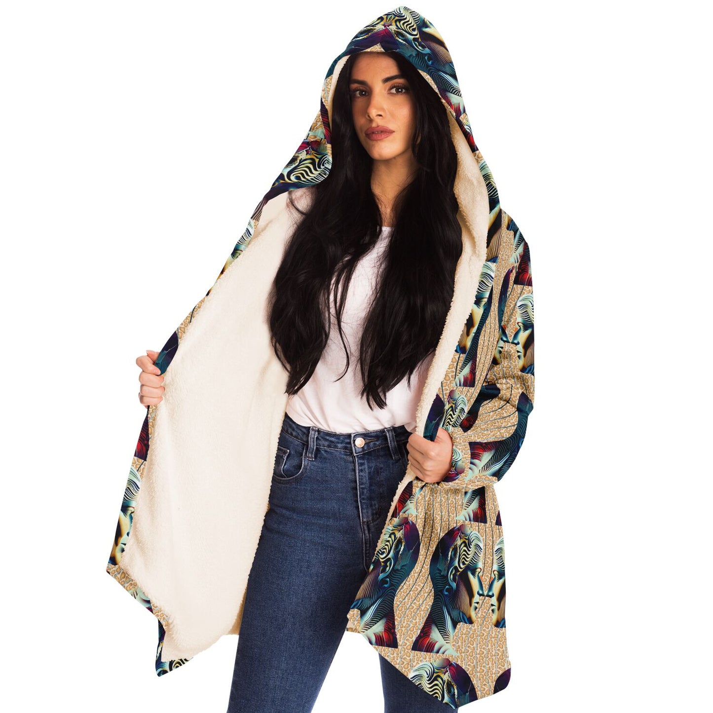 Microfleece Cloak - AOP Kukloso Ancients Series No 5 - Free Shipping