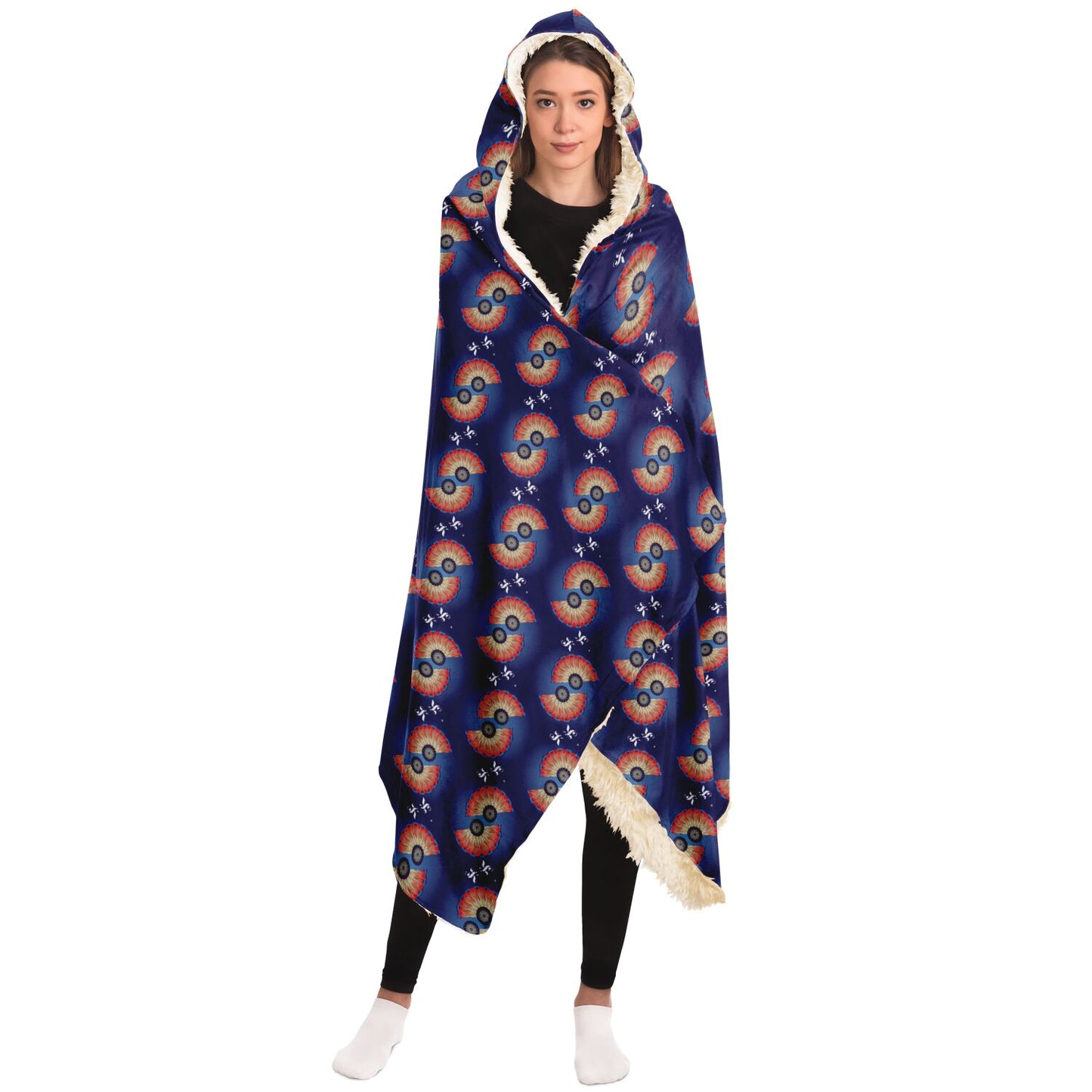 Hooded Blanket - AOP Kukloso Mandala King - Free Shipping