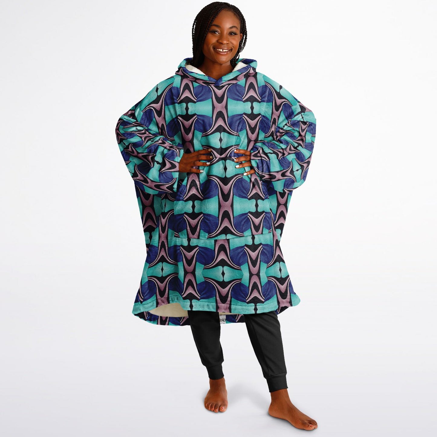Snug Hoodie Economy - AOP Kukloso Ice Cream Swirls No 24 - Free Shipping