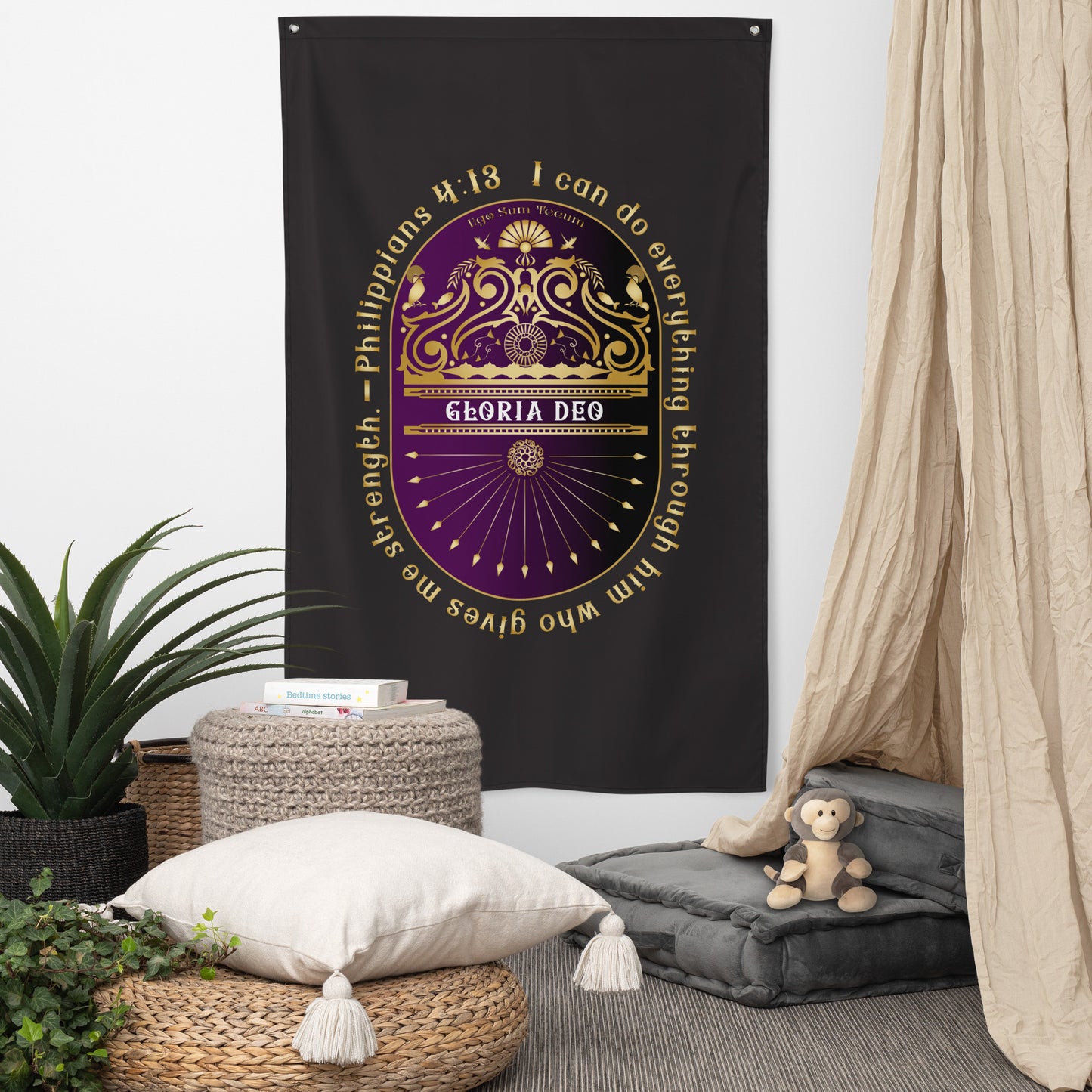 Flag Kukloso Mandala No 4245 Philippians 4:13 Free Shipping