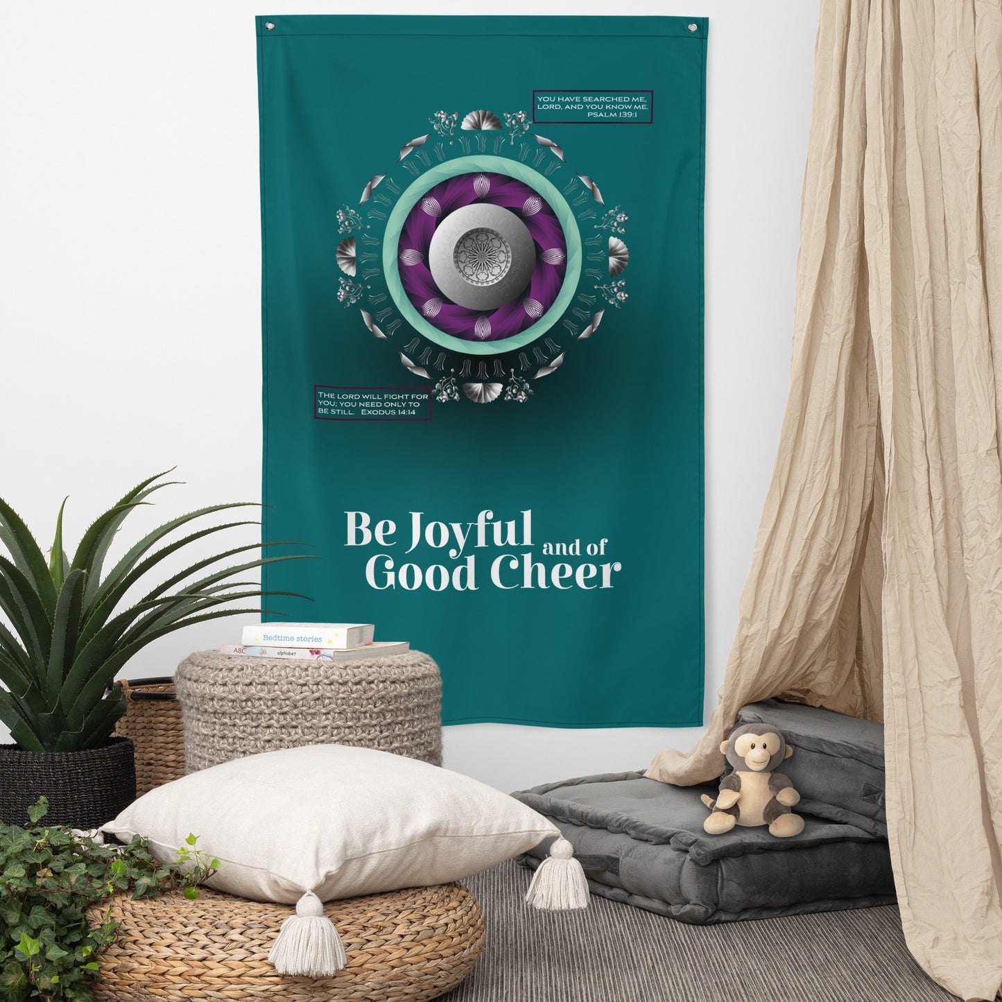 Flag Kukloso Mandala No 4284 "Be Joyful and of Good Cheer" Free Shipping