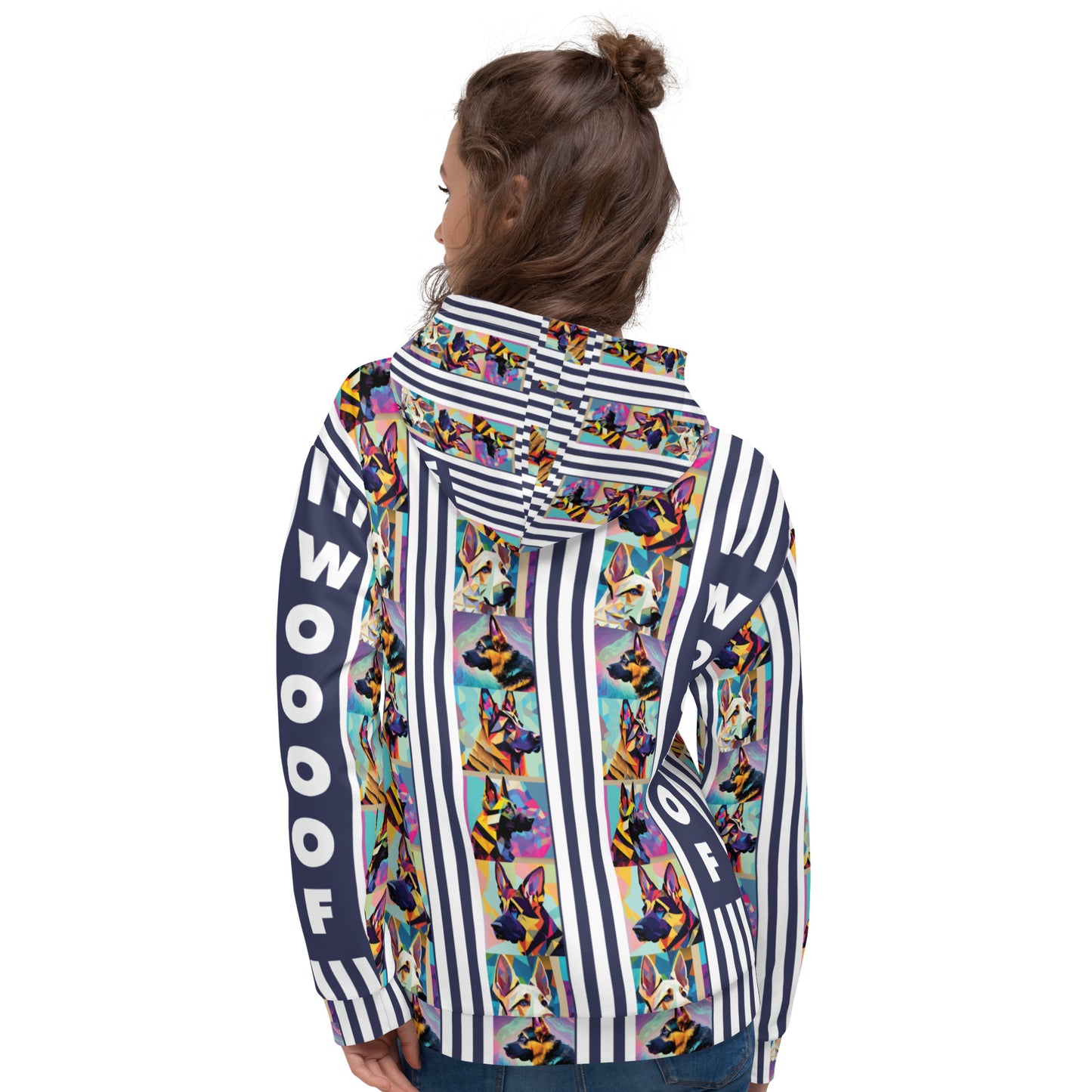 Unisex Hoodie Kukloso German Sheperd Dog 'Wooof' - Free Shipping