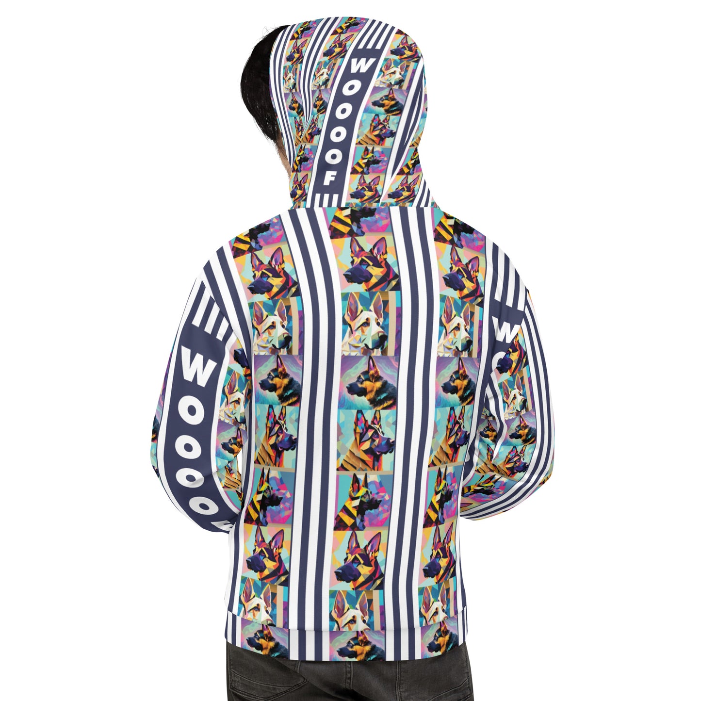 Unisex Hoodie Kukloso German Sheperd Dog 'Wooof' - Free Shipping