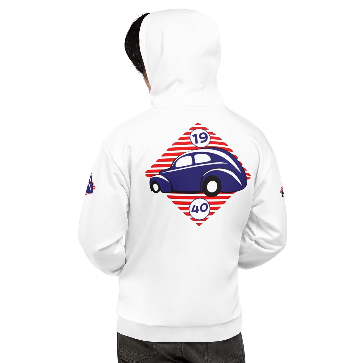 Unisex Hoodie Kukloso 1940 Hot Rods Red Diamond - Free Shipping