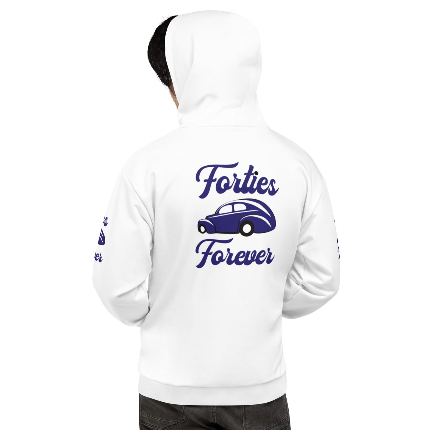 Unisex Hoodie Kukloso Forties Forever Navy - Free Shipping