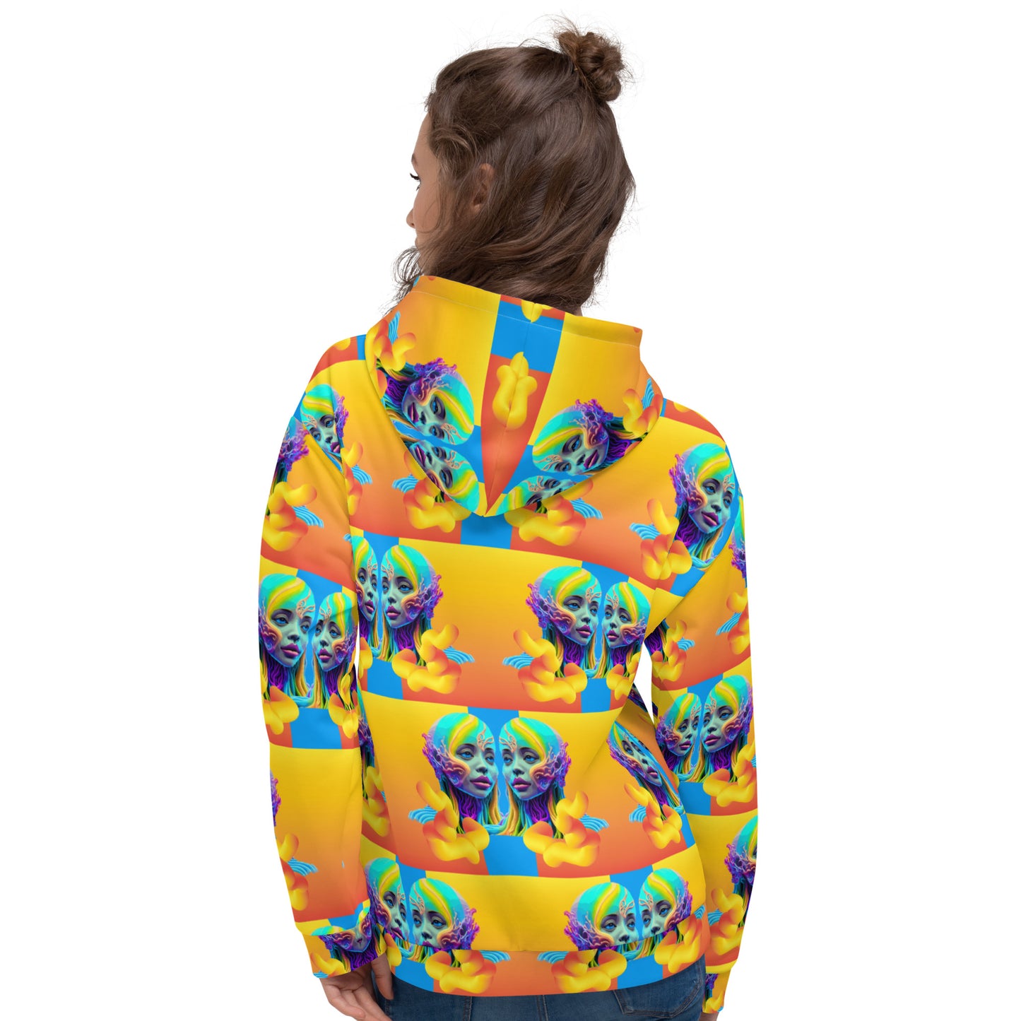 Unisex Hoodie Kukloso Space Faces No 17 - Free Shipping