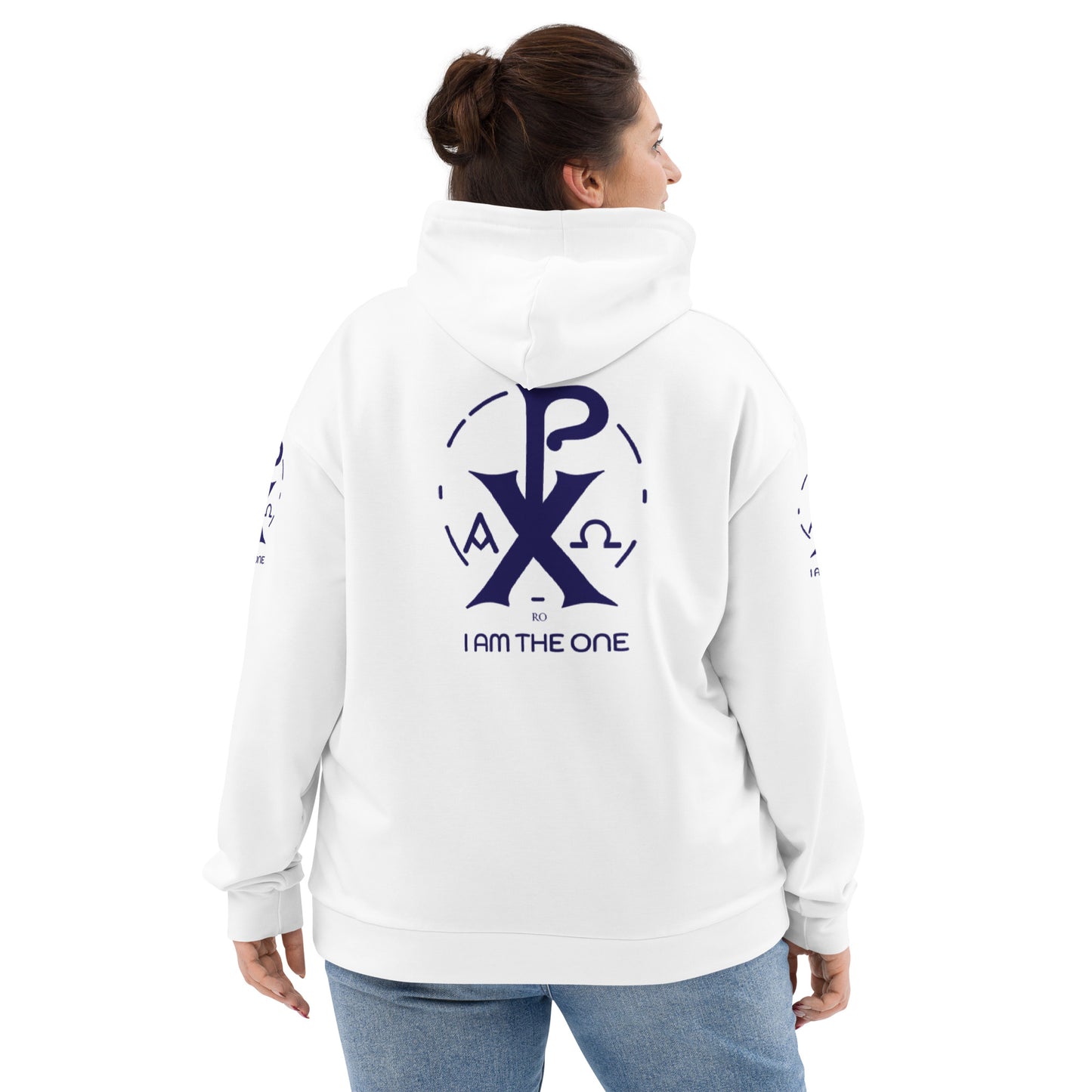Unisex Hoodie Kukloso Christogram 'Chi Ro' "I Am The One" Navy - Free Shipping