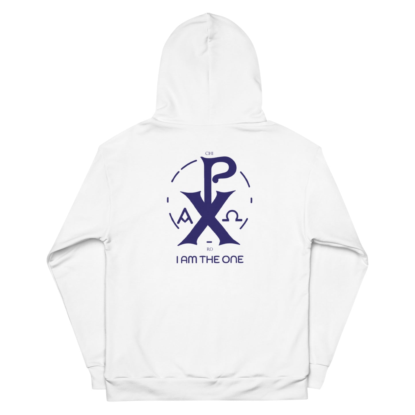 Unisex Hoodie Kukloso Christogram 'Chi Ro' "I Am The One" Navy - Free Shipping