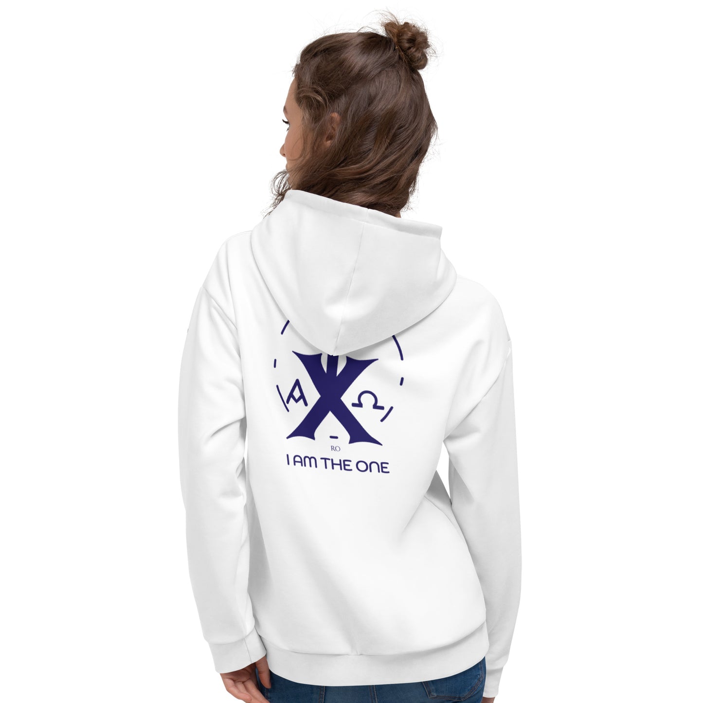 Unisex Hoodie Kukloso Christogram 'Chi Ro' "I Am The One" Navy - Free Shipping