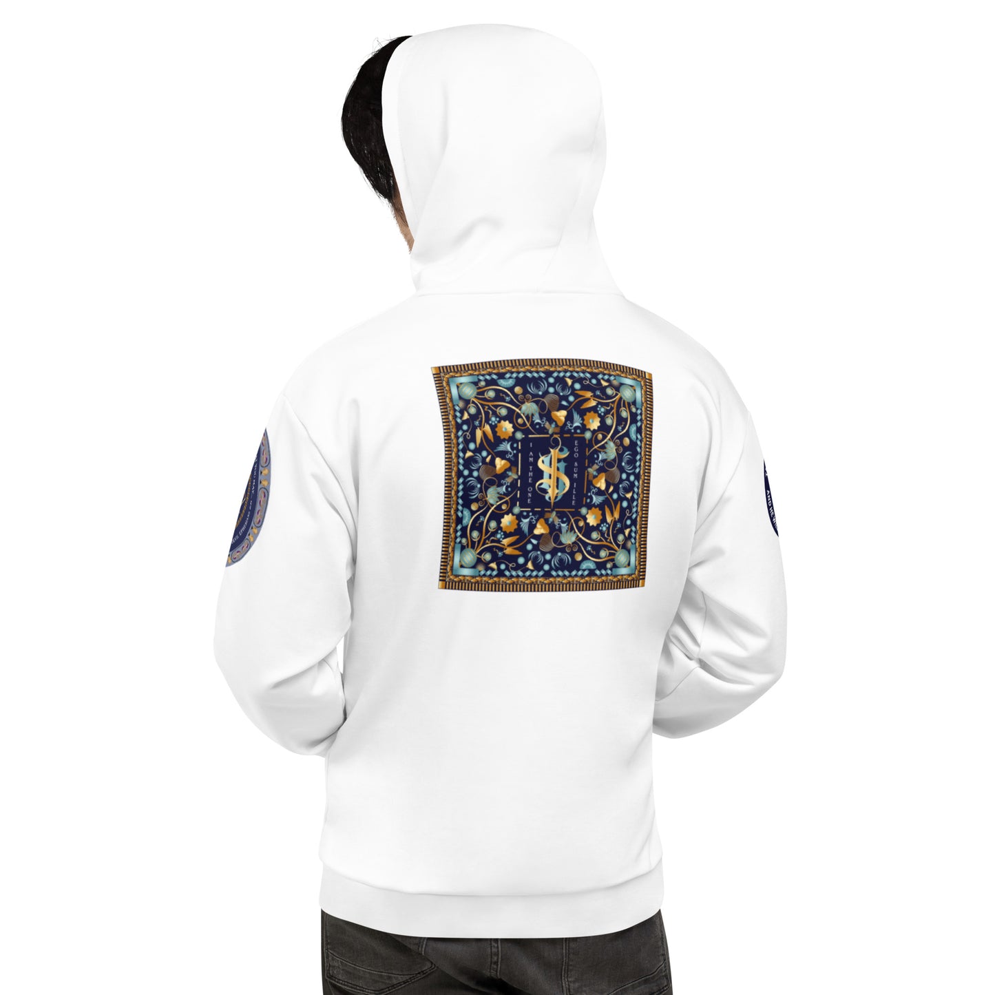 Unisex Hoodie Kukloso ISH Christogram I Am The One on White - Free Shipping