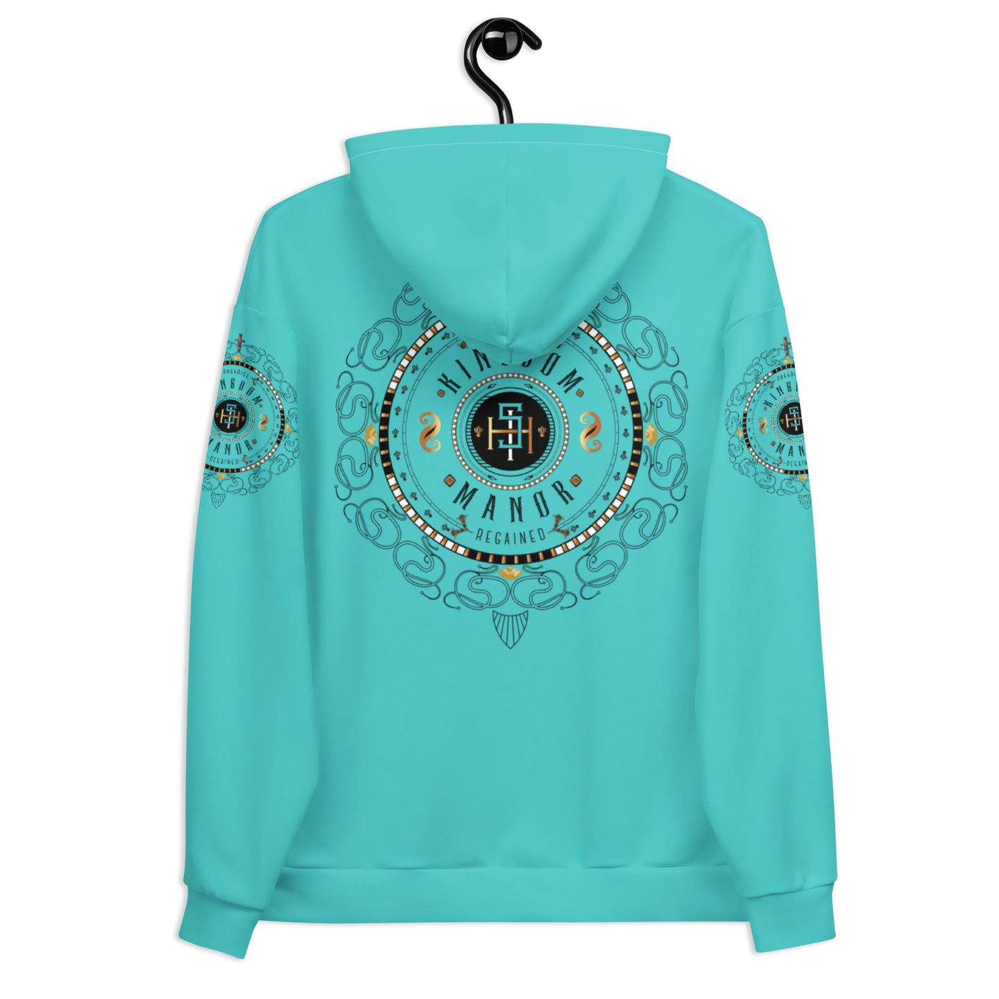 Unisex Hoodie Kukloso 'Kingdom Manor' Turquoise - Free Shipping