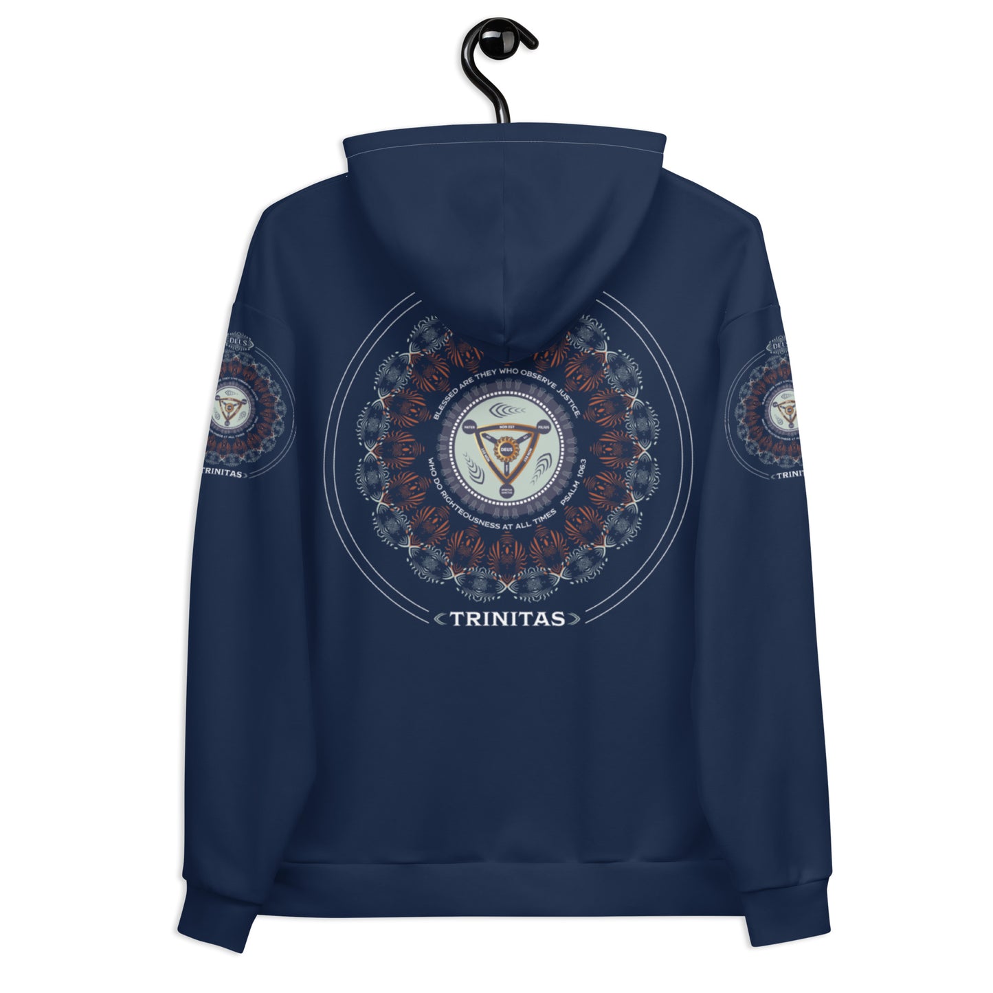 Unisex Hoodie Kukloso Psalm 106.3 The Holy Trinity - Navy - Free Shipping