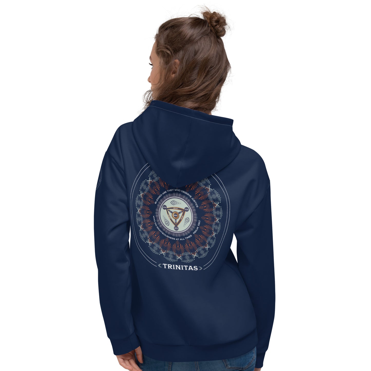 Unisex Hoodie Kukloso Psalm 106.3 The Holy Trinity - Navy - Free Shipping