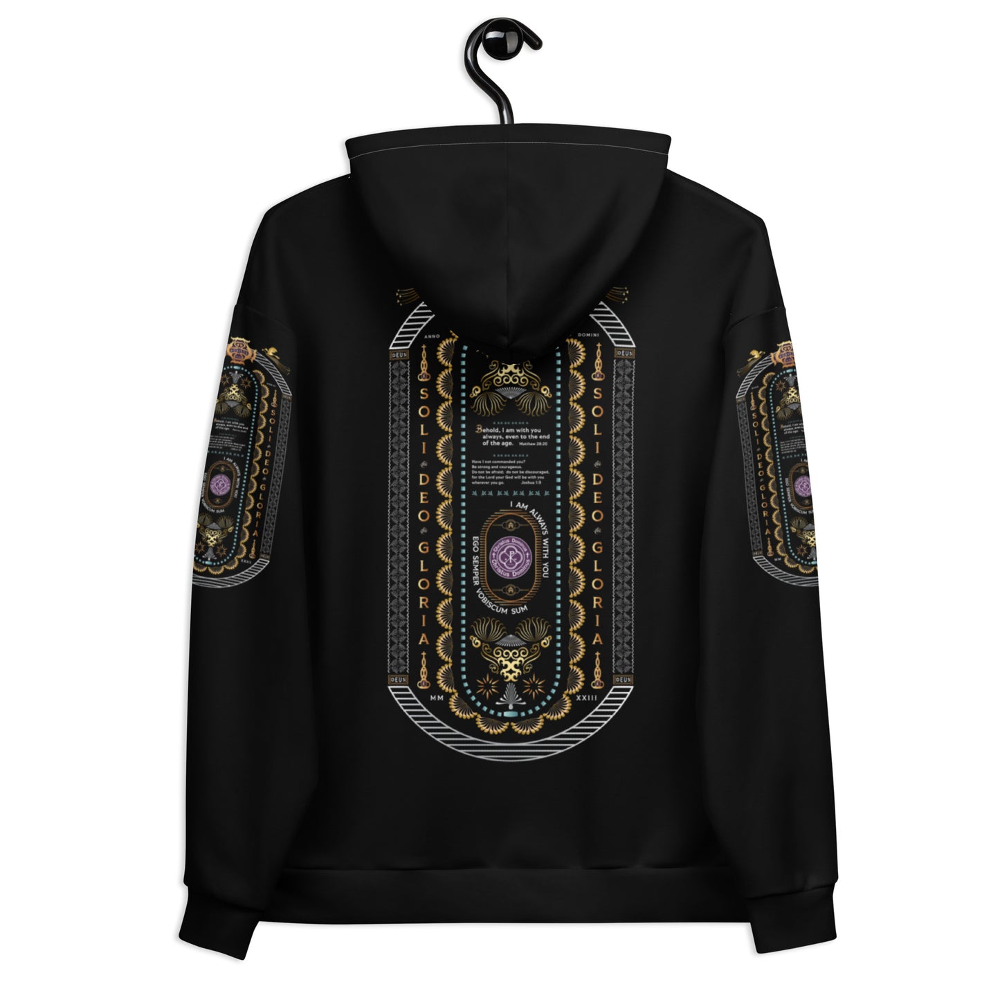 Unisex Hoodie Kukloso Soli Deo Gloria Composite - Black - Free Shipping