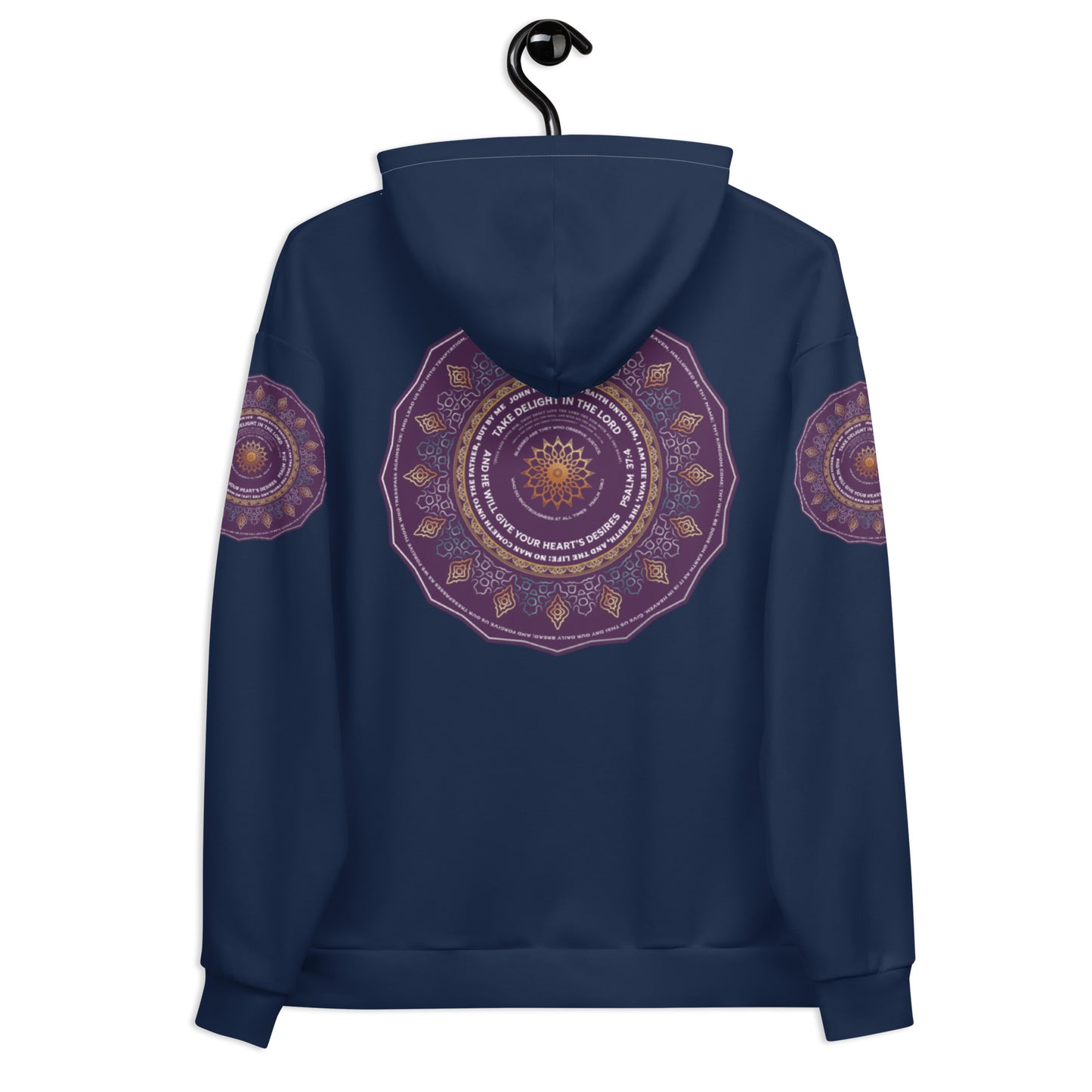 Unisex Hoodie Kukloso John 14:6, Multiple Bible Quotes - Navy - Free Shipping
