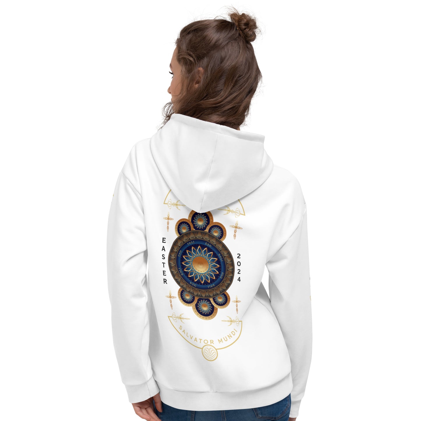Unisex Hoodie Kukloso Lux Mundi, Salvator Mundi White - Free Shipping