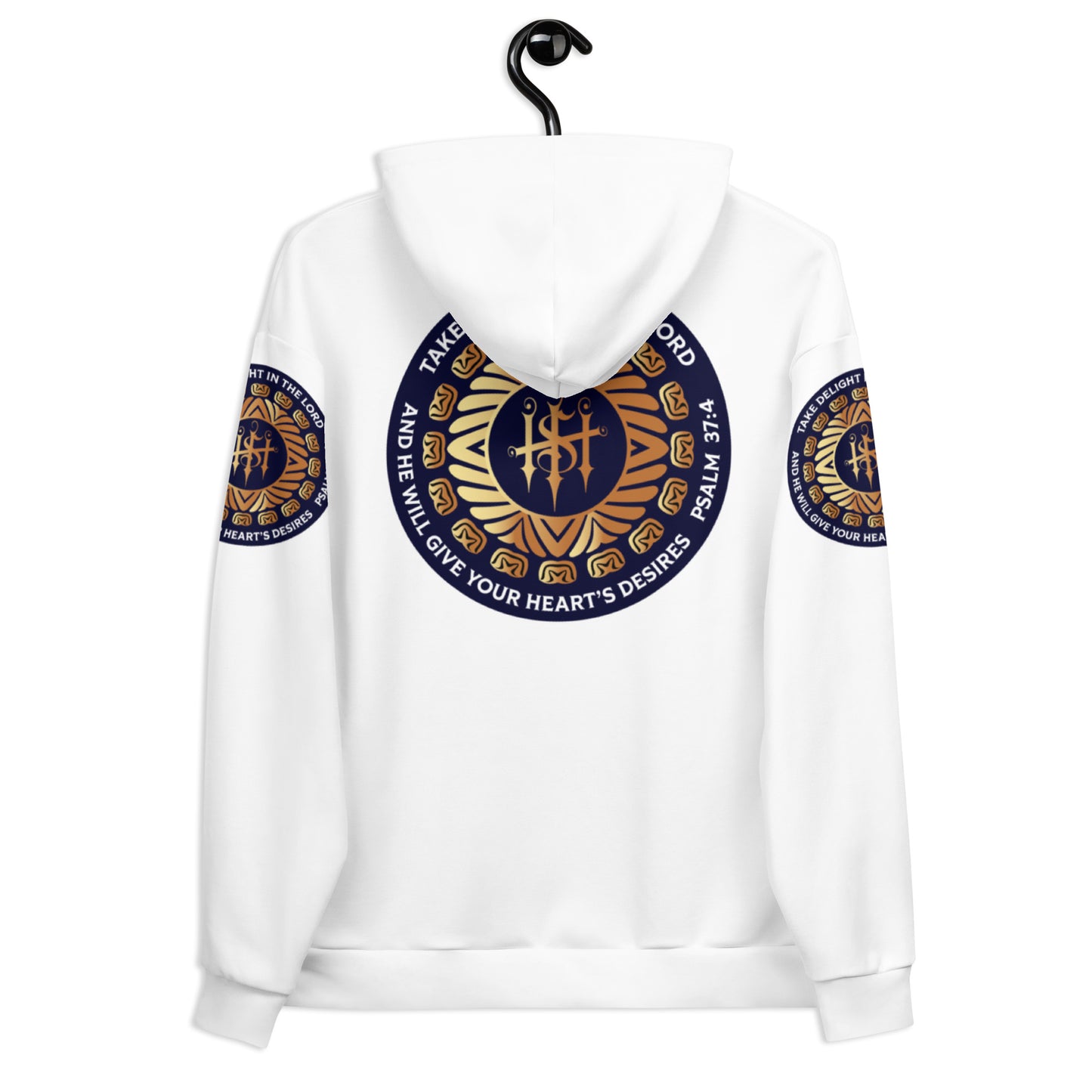 Unisex Hoodie Kukloso Psalm 37:4 White - Free Shipping