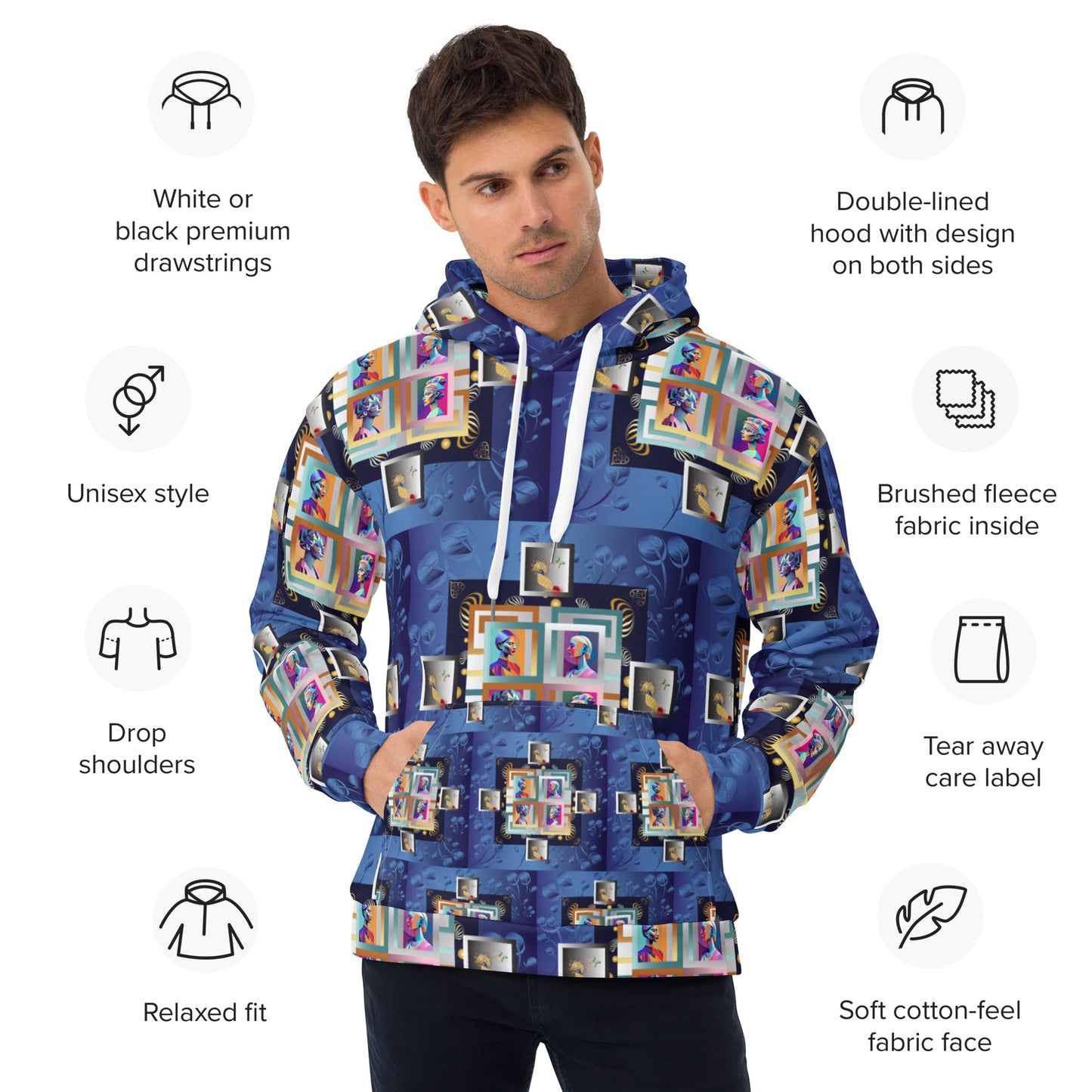 Unisex Hoodie Kukloso Four Ladies Collage - Free Shipping
